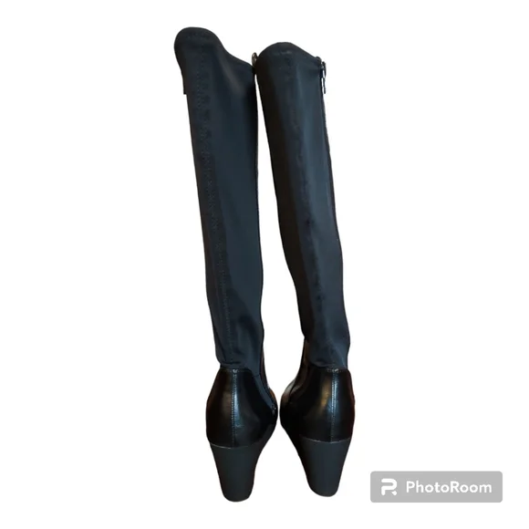 Life Stride NWOB Black Nadra High Shaft Wedge Boots Size 8 - Picture 6 of 9